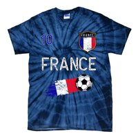 France Soccer Fans Jersey French Flag Football Lovers Premium Tie-Dye T-Shirt