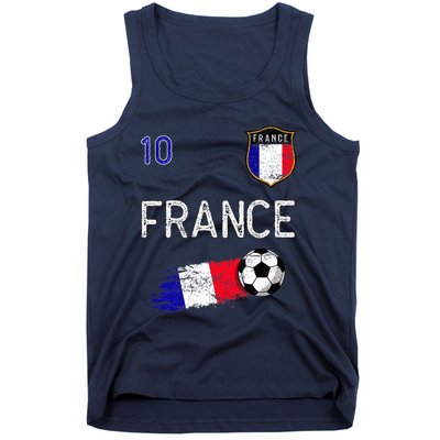 France Soccer Fans Jersey French Flag Football Lovers Premium Tank Top