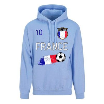 France Soccer Fans Jersey French Flag Football Lovers Premium Unisex Surf Hoodie