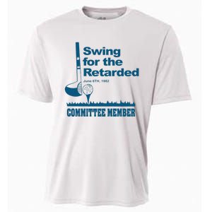 Funny Swing For The Retarded June 6th 1982 Committee Gift Cooling Performance Crew T-Shirt