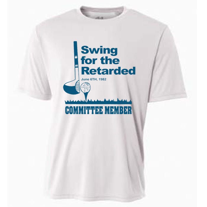 Funny Swing For The Retarded June 6th 1982 Committee Gift Cooling Performance Crew T-Shirt