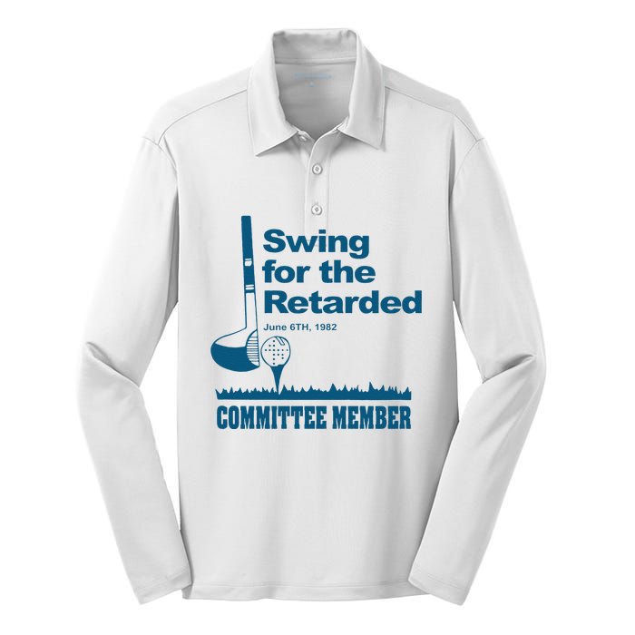 Funny Swing For The Retarded June 6th 1982 Committee Gift Silk Touch Performance Long Sleeve Polo