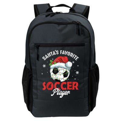 Funny Santa's Favorite Soccer Player Christmas Pajama Daily Commute Backpack