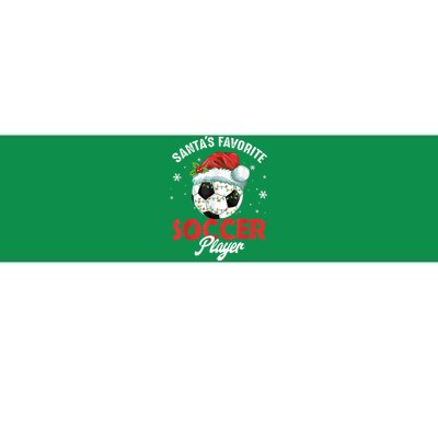 Funny Santa's Favorite Soccer Player Christmas Pajama Bumper Sticker