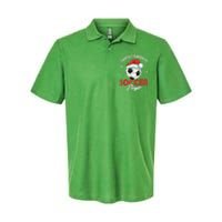 Funny Santa's Favorite Soccer Player Christmas Pajama Softstyle Adult Sport Polo