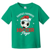 Funny Santa's Favorite Soccer Player Christmas Pajama Toddler T-Shirt