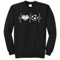 Funny Soccer Fan Heartbeat Argentines vintage Sweatshirt