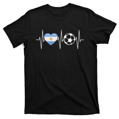 Funny Soccer Fan Heartbeat Argentines vintage T-Shirt