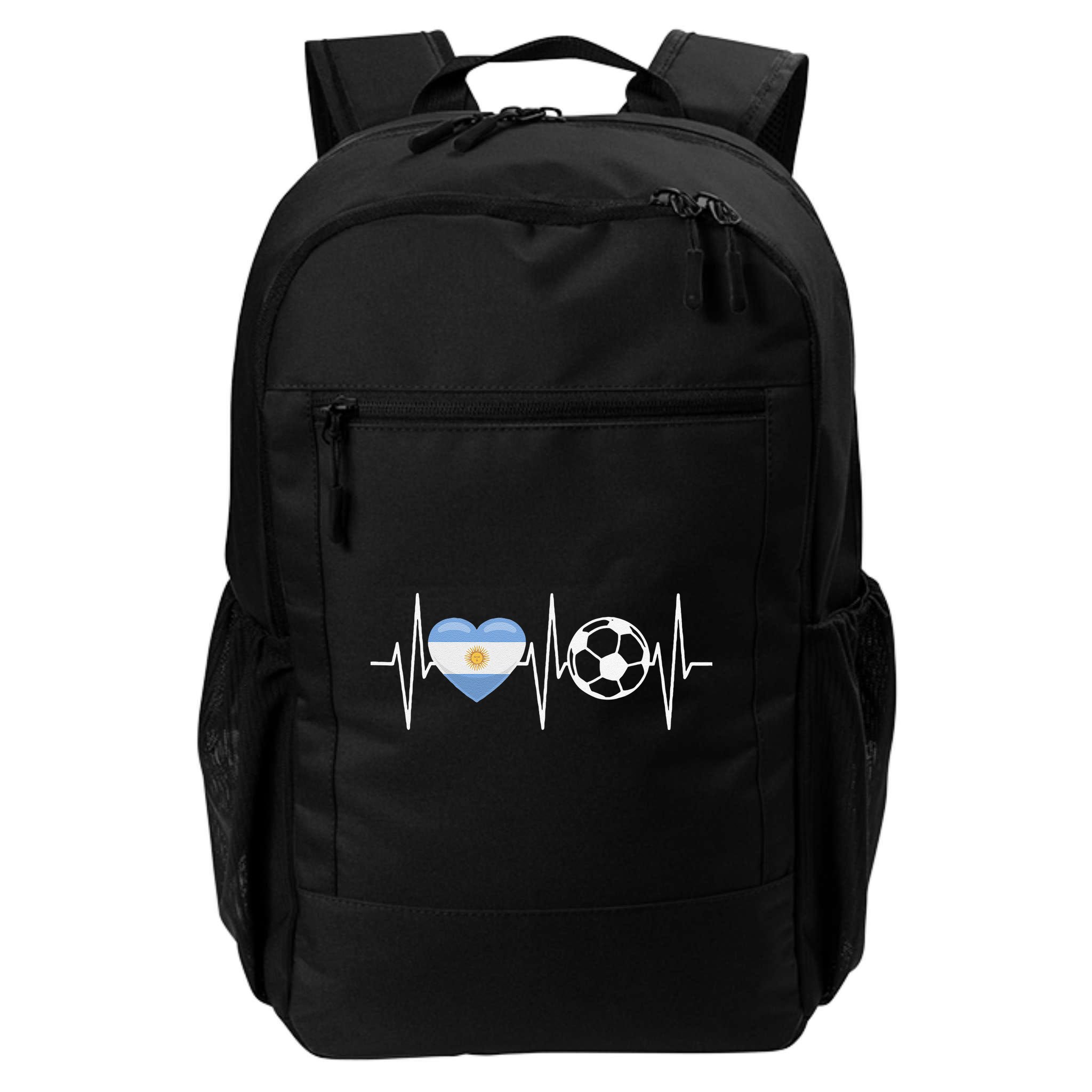 Funny Soccer Fan Heartbeat Argentines vintage Backpack