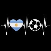 Funny Soccer Fan Heartbeat Argentines vintage Backpack
