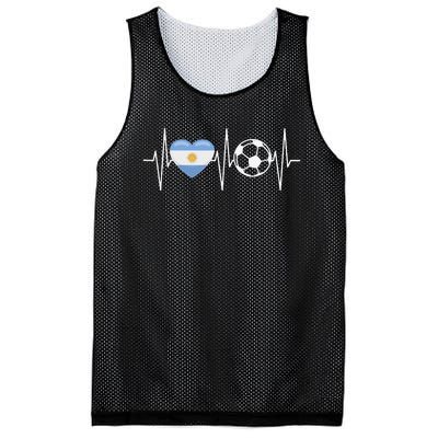 Funny Soccer Fan Heartbeat Argentines vintage Mesh Reversible Basketball Jersey Tank