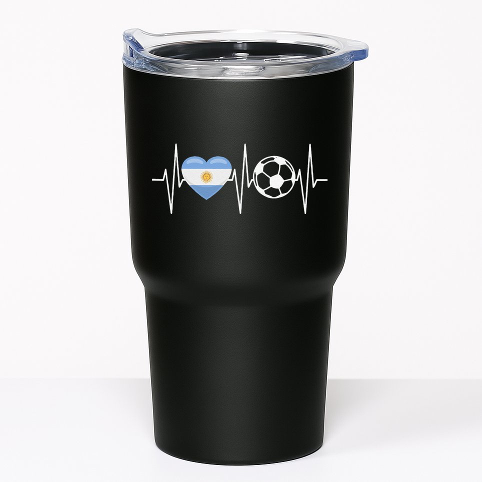 Funny Soccer Fan Heartbeat Argentines vintage Tumbler