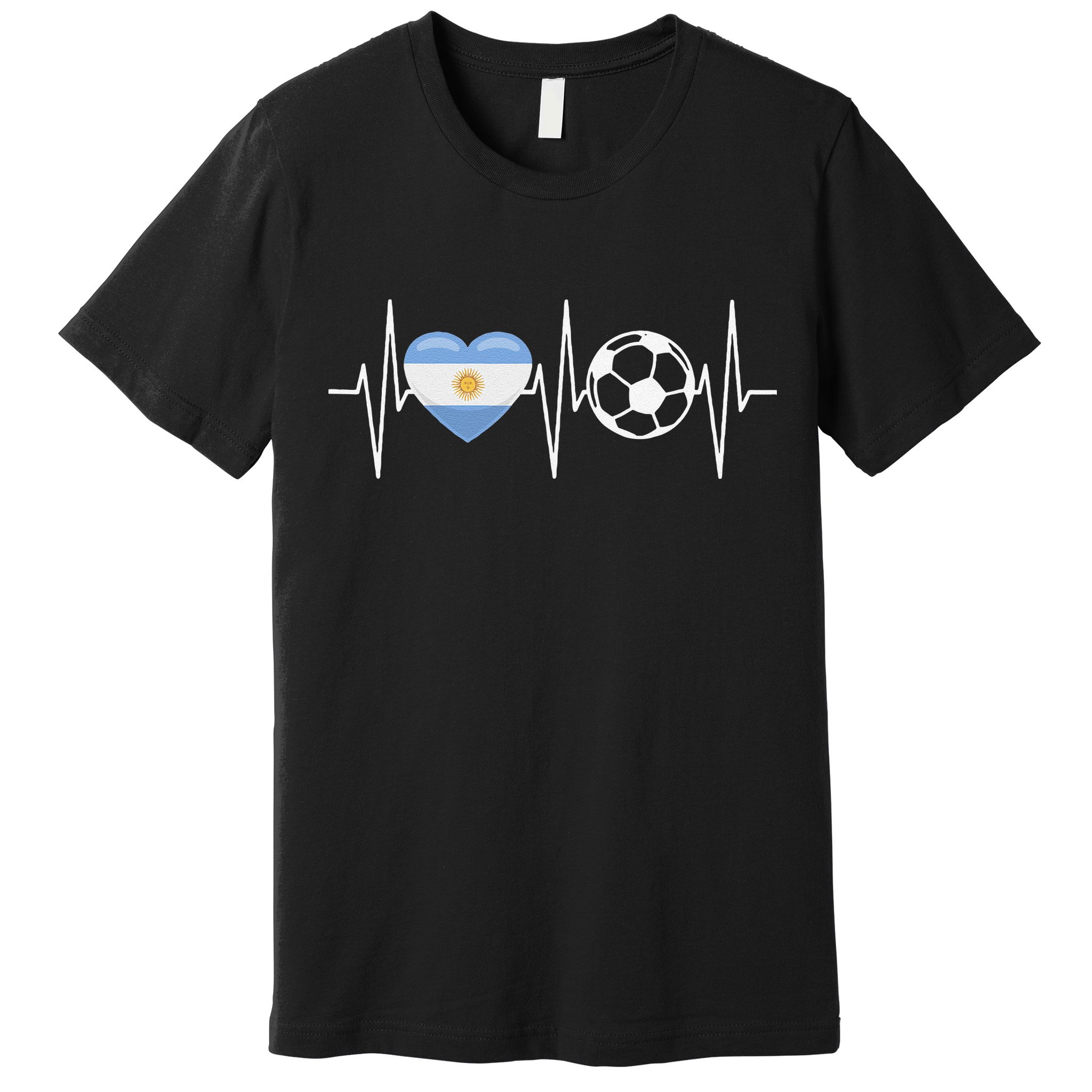 Funny Soccer Fan Heartbeat Argentines vintage Premium T-Shirt