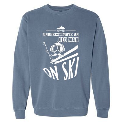 Funny Skiing Garment-Dyed Sweatshirt