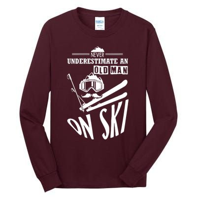 Funny Skiing Tall Long Sleeve T-Shirt