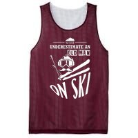 Funny Skiing Mesh Reversible Basketball Jersey Tank