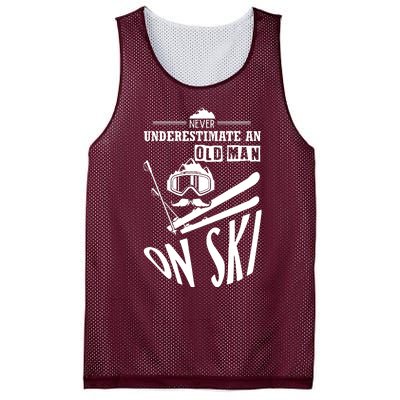 Funny Skiing Mesh Reversible Basketball Jersey Tank