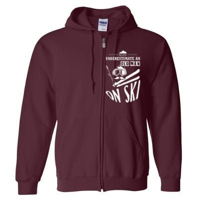 Funny Skiing Full Zip Hoodie