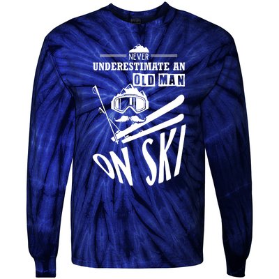 Funny Skiing Tie-Dye Long Sleeve Shirt