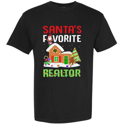 Funny SantaS Favorite Realtor Estate Agent Christmas Gift Garment-Dyed Heavyweight T-Shirt