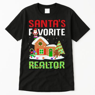 Funny SantaS Favorite Realtor Estate Agent Christmas Gift Tall T-Shirt