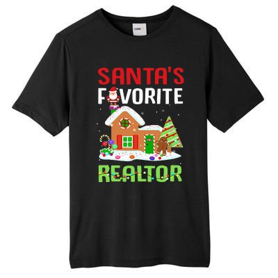 Funny SantaS Favorite Realtor Estate Agent Christmas Gift Tall Fusion ChromaSoft Performance T-Shirt