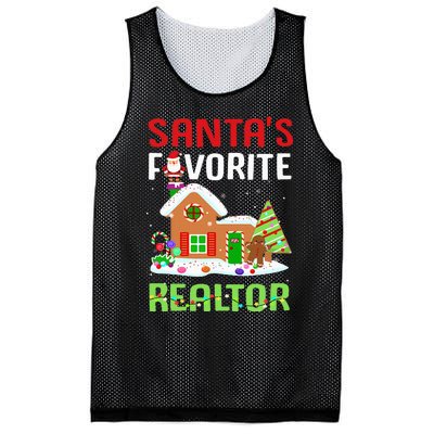 Funny SantaS Favorite Realtor Estate Agent Christmas Gift Mesh Reversible Basketball Jersey Tank