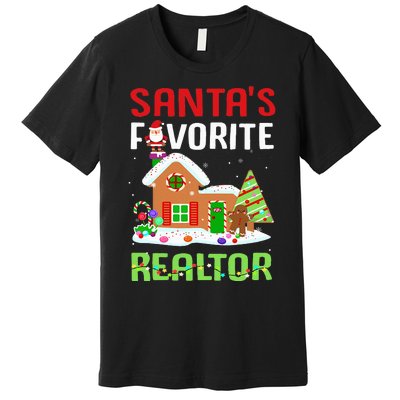 Funny SantaS Favorite Realtor Estate Agent Christmas Gift Premium T-Shirt