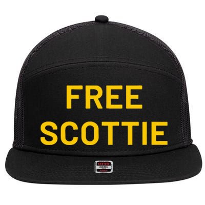 Free Scottie 7 Panel Mesh Trucker Snapback Hat