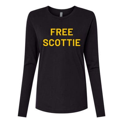 Free Scottie Womens Cotton Relaxed Long Sleeve T-Shirt