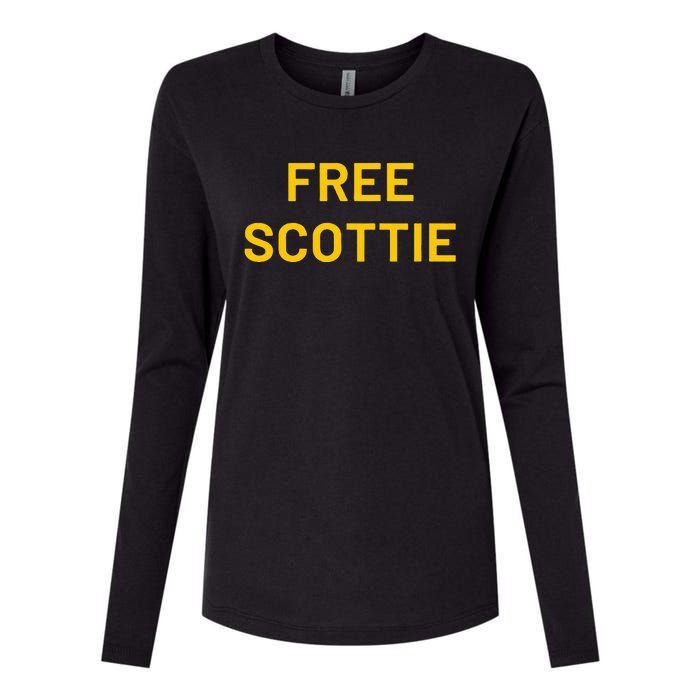 Free Scottie Womens Cotton Relaxed Long Sleeve T-Shirt