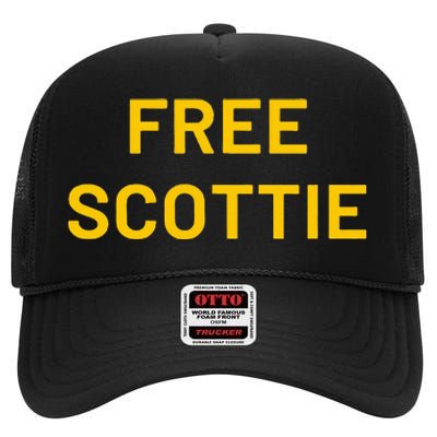 Free Scottie High Crown Mesh Back Trucker Hat