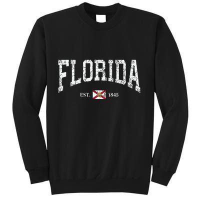 Florida State Flag Est 1845 Vintage Distressed Sweatshirt