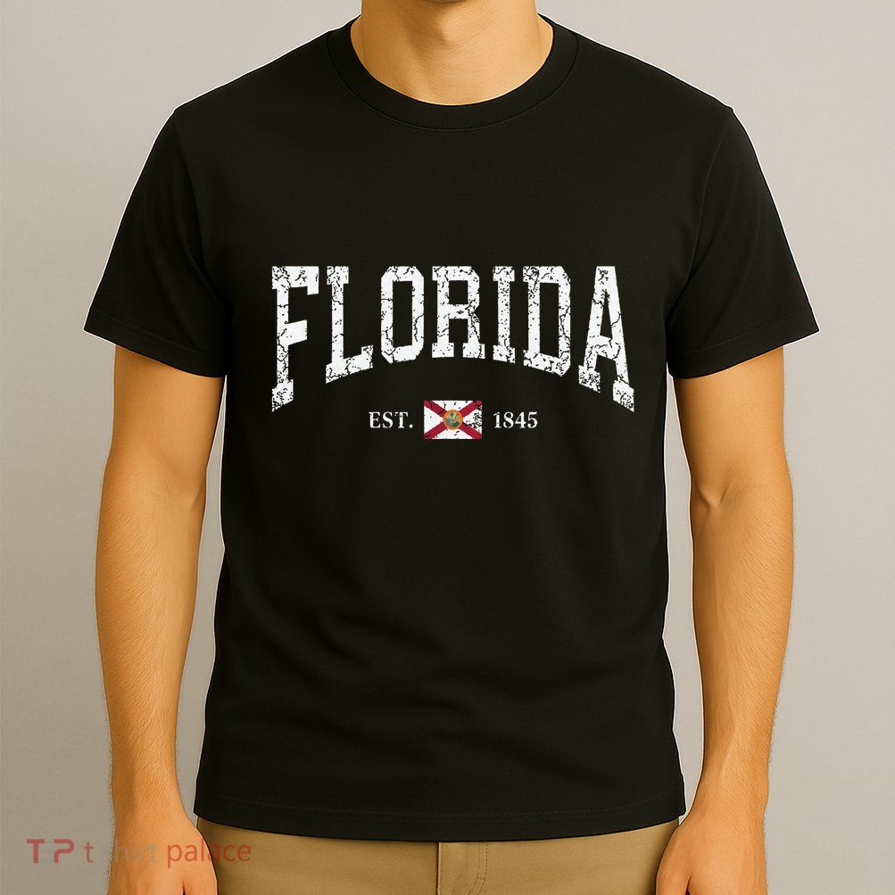 Florida State Flag Est 1845 Vintage Distressed T-Shirt