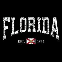 Florida State Flag Est 1845 Vintage Distressed Flatbill Hat