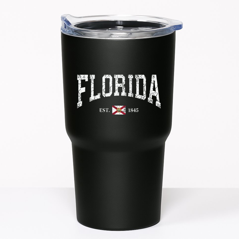Florida State Flag Est 1845 Vintage Distressed Tumbler