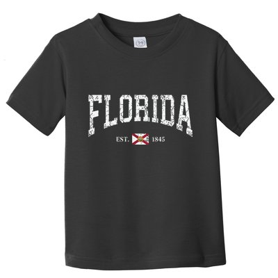 Florida State Flag Est 1845 Vintage Distressed Toddler T-Shirt