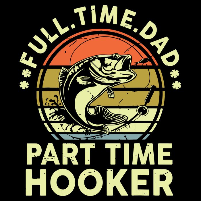 Fishing Shirts Full Time Dad Part Time Hooker Funny Bass Dad Impact Tech Backpack