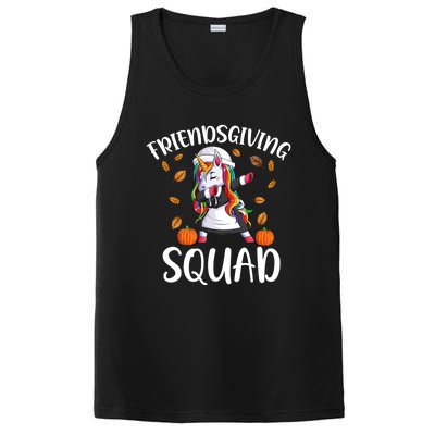 Friendsgiving Squad Funny Thanksgiving Day Dabbing Unicorn Gift PosiCharge Competitor Tank