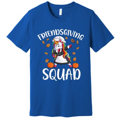 Friendsgiving Squad Funny Thanksgiving Day Dabbing Unicorn Gift Premium T-Shirt