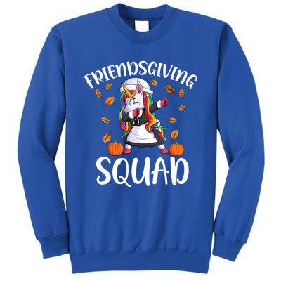 Friendsgiving Squad Funny Thanksgiving Day Dabbing Unicorn Gift Tall Sweatshirt