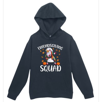 Friendsgiving Squad Funny Thanksgiving Day Dabbing Unicorn Gift Urban Pullover Hoodie