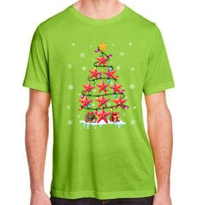 Fishing Star Fishes As Christmas Tree Colorful Lights Fisher Cool Gift Adult ChromaSoft Performance T-Shirt