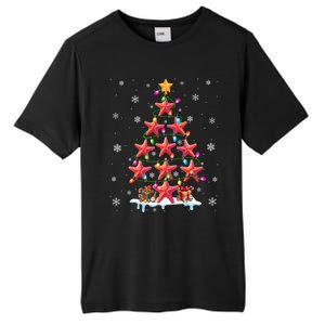 Fishing Star Fishes As Christmas Tree Colorful Lights Fisher Cool Gift Tall Fusion ChromaSoft Performance T-Shirt