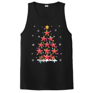 Fishing Star Fishes As Christmas Tree Colorful Lights Fisher Cool Gift PosiCharge Competitor Tank