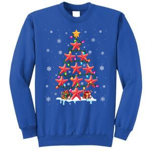 Fishing Star Fishes As Christmas Tree Colorful Lights Fisher Cool Gift Sweatshirt