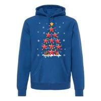 Fishing Star Fishes As Christmas Tree Colorful Lights Fisher Cool Gift Premium Hoodie