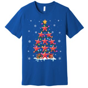 Fishing Star Fishes As Christmas Tree Colorful Lights Fisher Cool Gift Premium T-Shirt