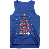 Fishing Star Fishes As Christmas Tree Colorful Lights Fisher Cool Gift Tank Top