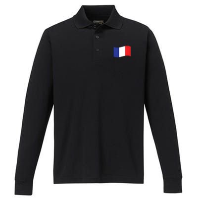 France Signature Flag Pole Elegant Patriotic French Flag Meaningful Gift Performance Long Sleeve Polo